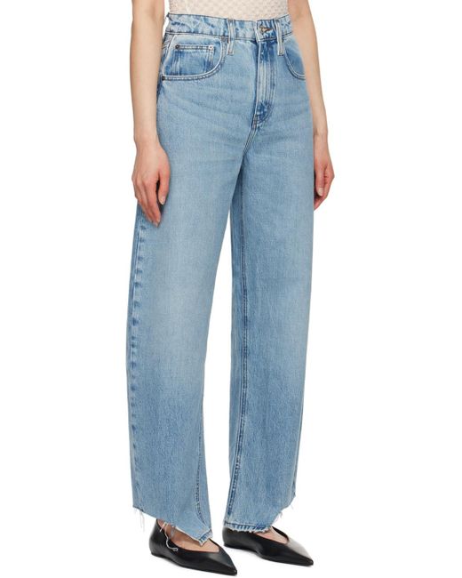 FRAME Blue Long Barrel Jeans