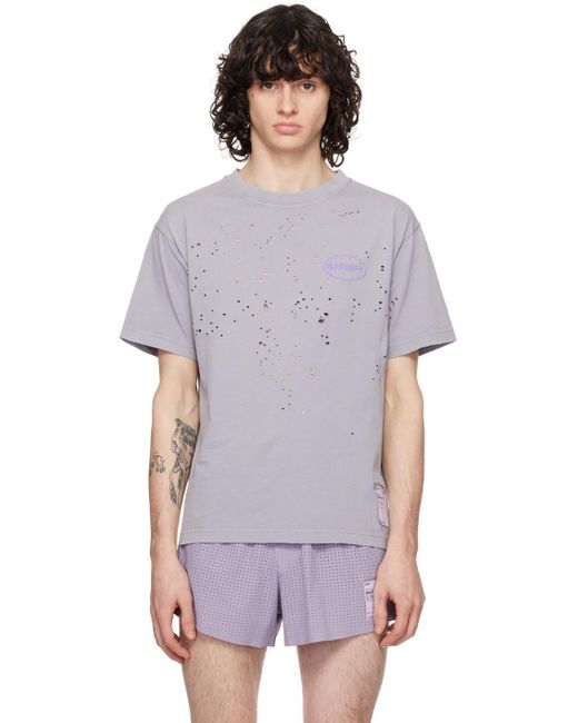 T-shirt mauve à perforations mothtechTM Satisfy pour homme en coloris Purple