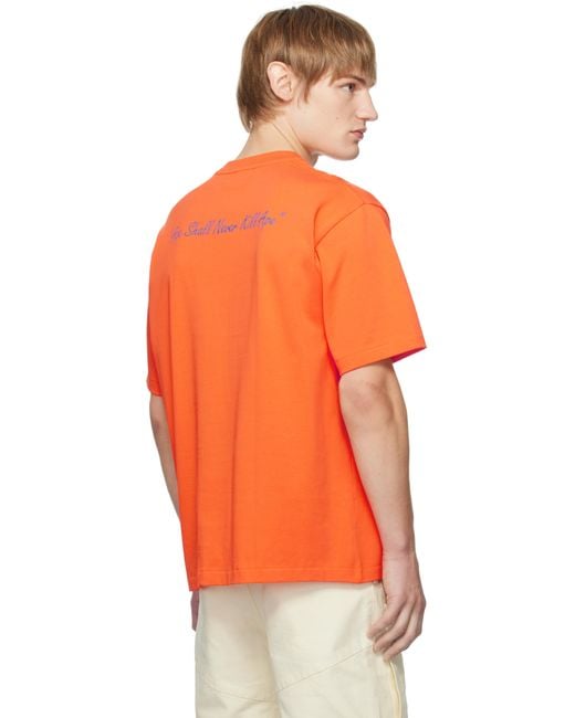 A Bathing Ape Orange Pixel Comic Ape Head T-Shirt for men
