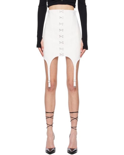 Dion Lee Black White Corset Garter Miniskirt