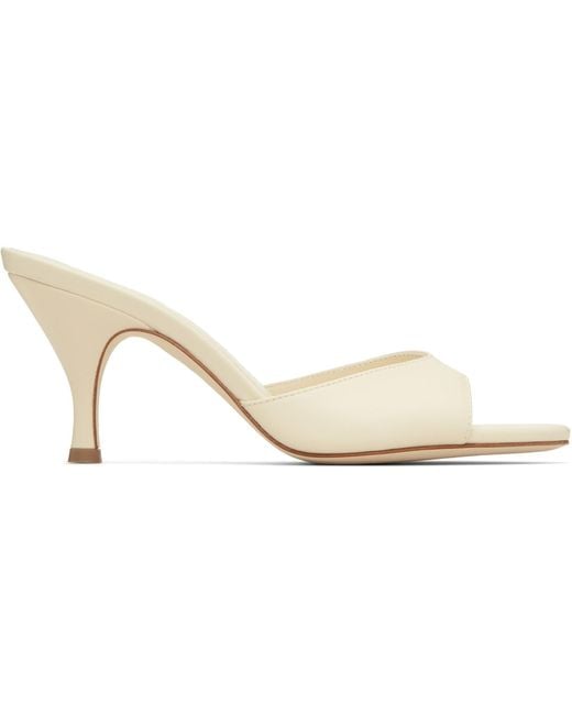 Aeyde Black Off- Samia Stiletto Mule Heeled Sandals