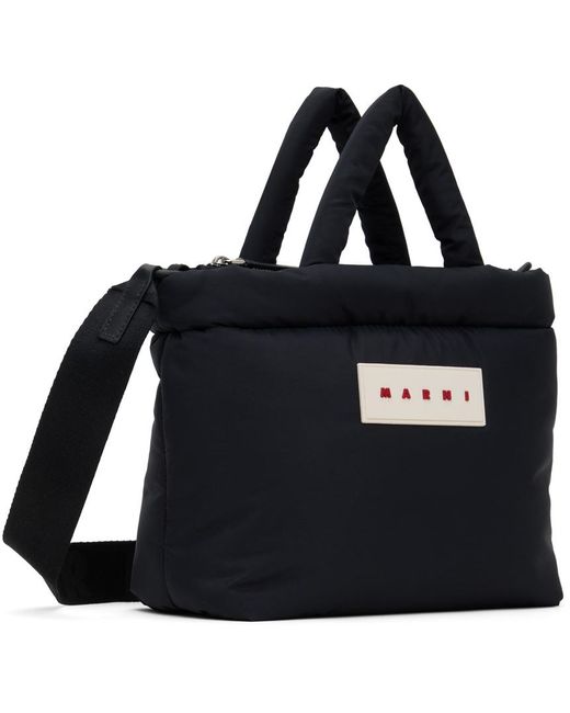 Marni Black Puff E/w Tote Bag for men