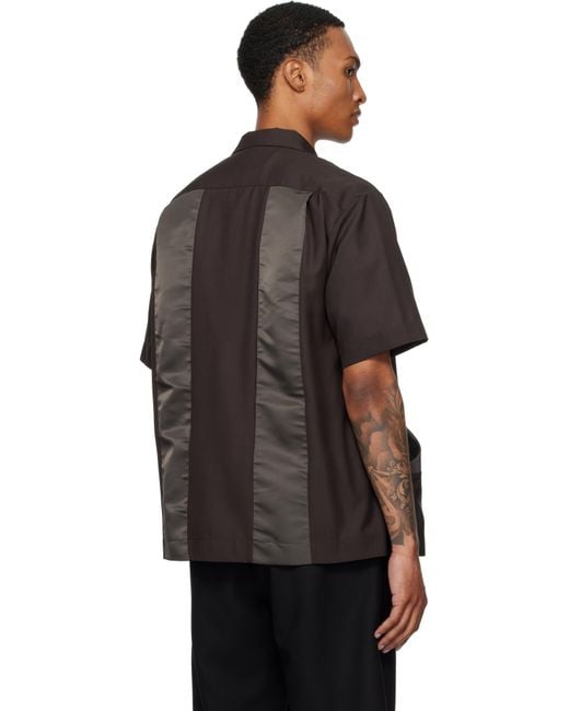 Sacai Suiting Shirt in Black for Men | Lyst