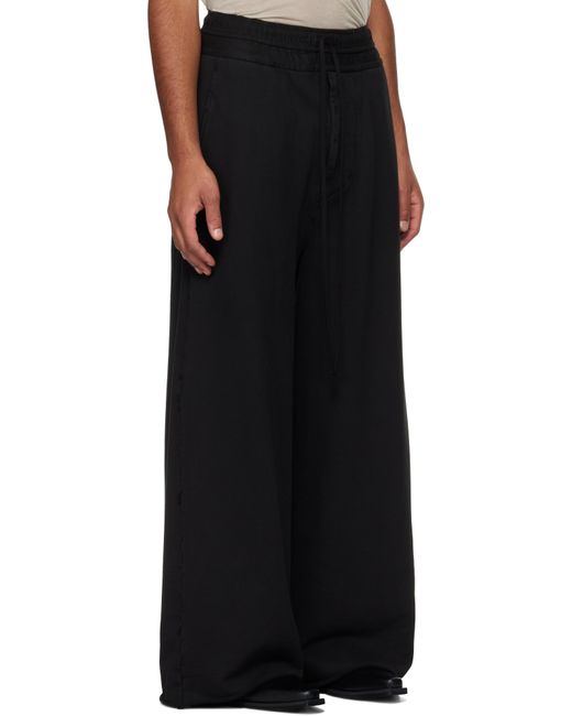 Julius Black Cotton Heavy Wide Leg Sweatpants for men