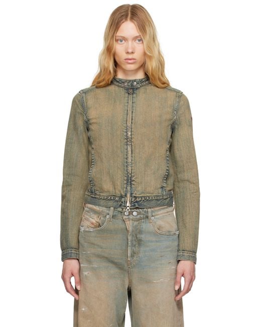DIESEL Green De-Mornin Denim Jacket