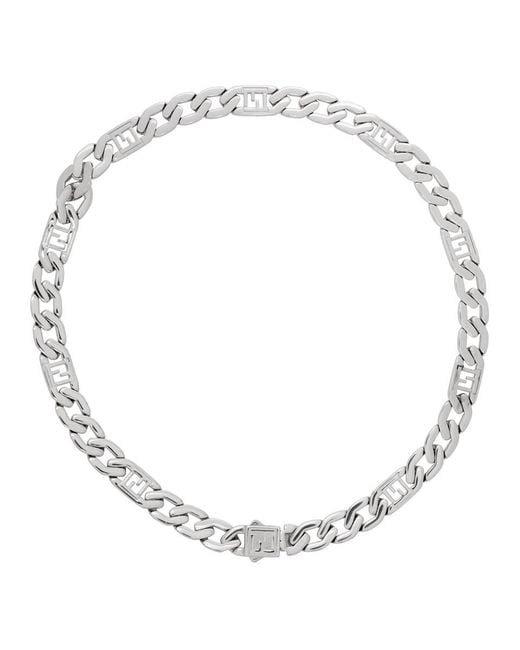 Fendi Silver Forever Chain Necklace in Metallic for Men - Lyst