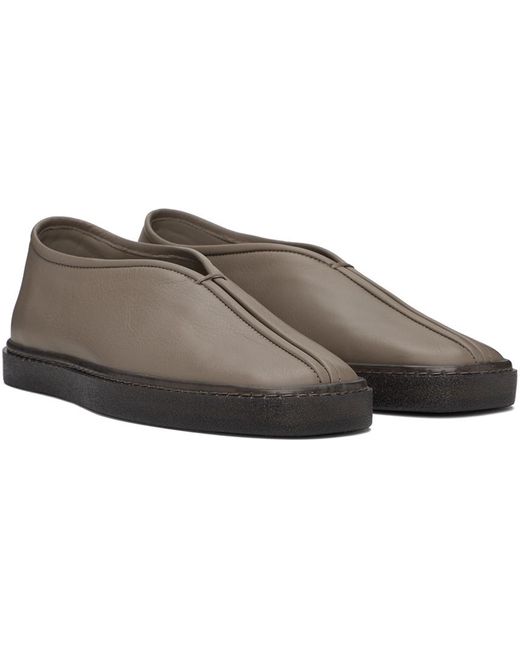 Chaussures à enfiler grises à passepoil exclusives à ssense Lemaire pour homme en coloris Black
