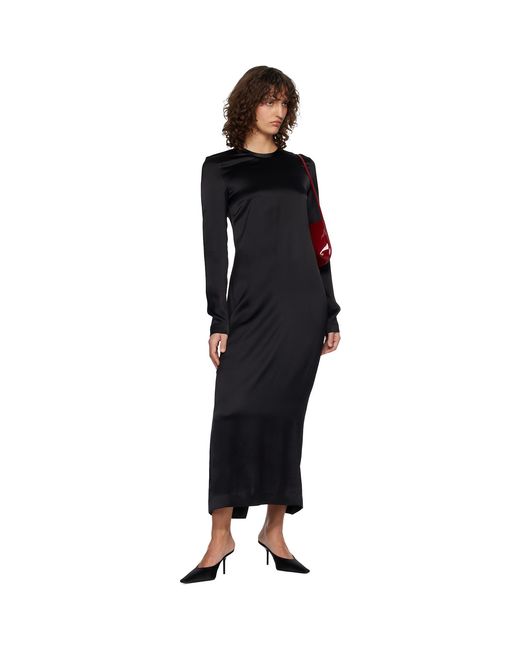 Totême  Black Long Satin Maxi Dress