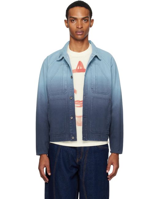 Dime Blue Dipped Chore Jacket for men
