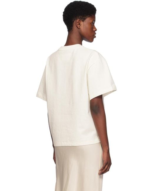 Jil Sander Natural Off-white Printed T-shirt