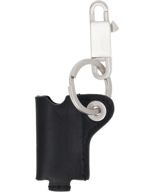 Rick Owens White Concordians Mini Lighter Holder Keychain for men
