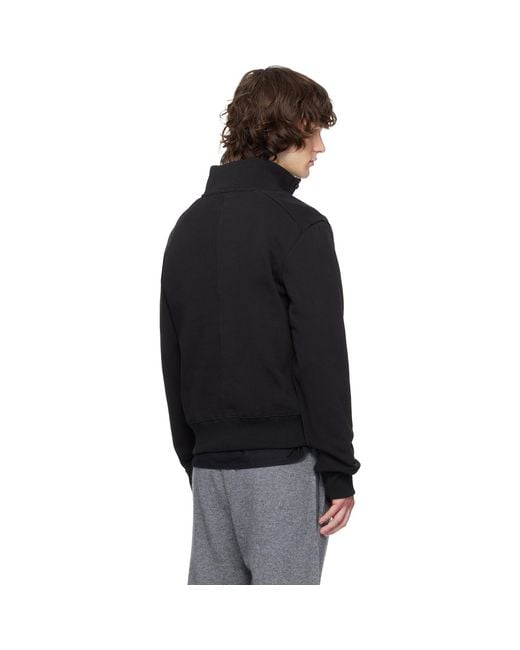 Entire studios Black Port Pullover Sweatshirt for men