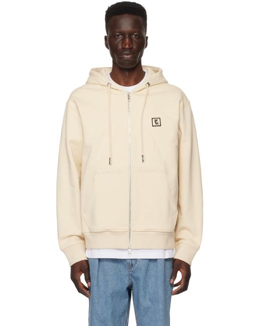 Wooyoungmi Blue Off-white Drawstring Hoodie for men
