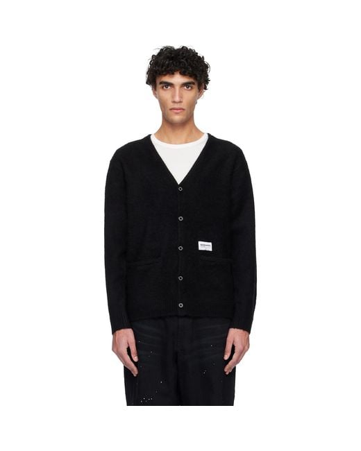 Neighborhood Black Mohair Cardigan for men