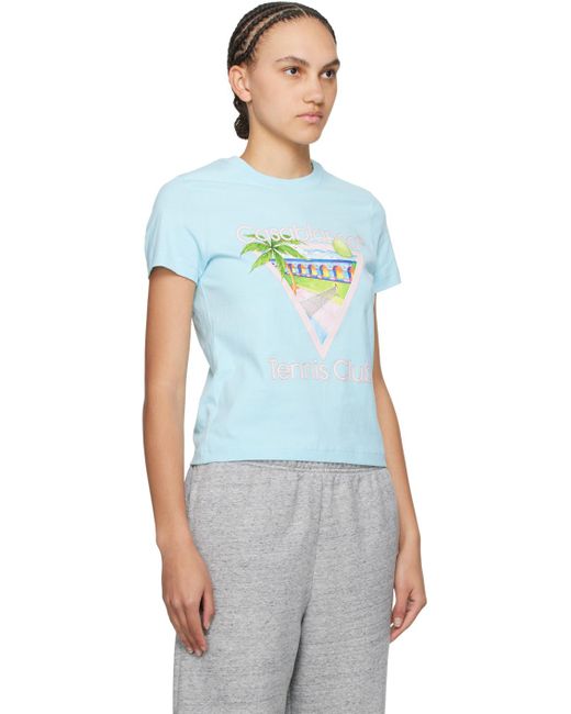 Casablancabrand Blue Tennis Club Icon T-shirt
