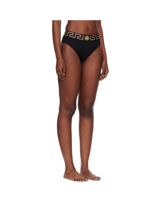 Versace Black Cotton-Jersey High-Waist Briefs