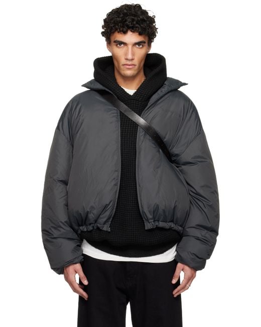 Fear Of God Black Holiday Ripstop Nylon Puffer Down Jacket for men