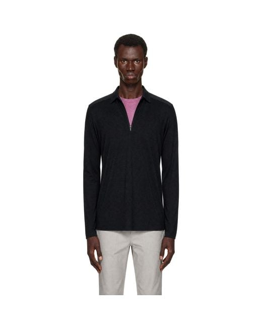 Veilance Black Frame Ls Polo for men