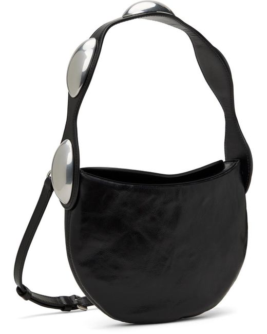 Alexander Wang Black Dome Crackle Leather Multi Carry Bag