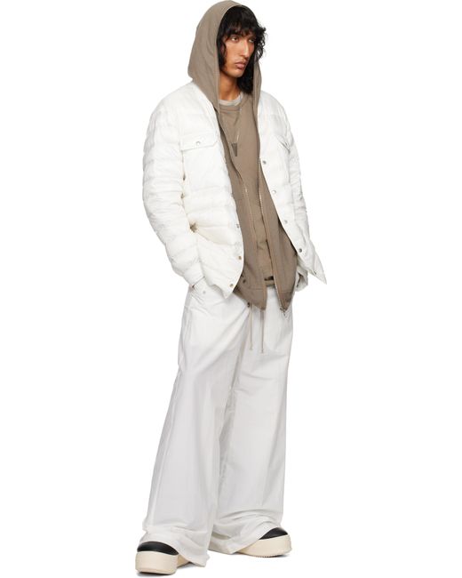 Rick Owens White Moncler + Off- Outershirt Jacket for men