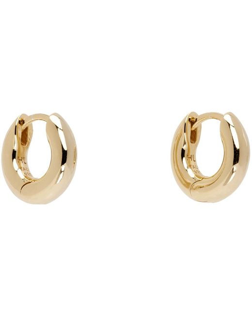 Boucles d'oreilles à anneau dorées Hatton Labs pour homme en coloris Black