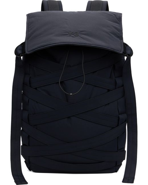 Y-3 Blue Cinch Backpack for men