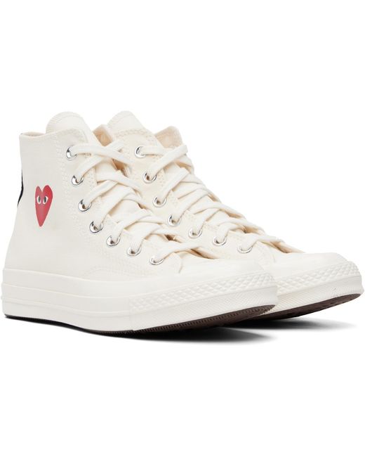 COMME DES GARÇONS PLAY White Off- Converse Edition Chuck 70 Og Single Heart Sneakers for men