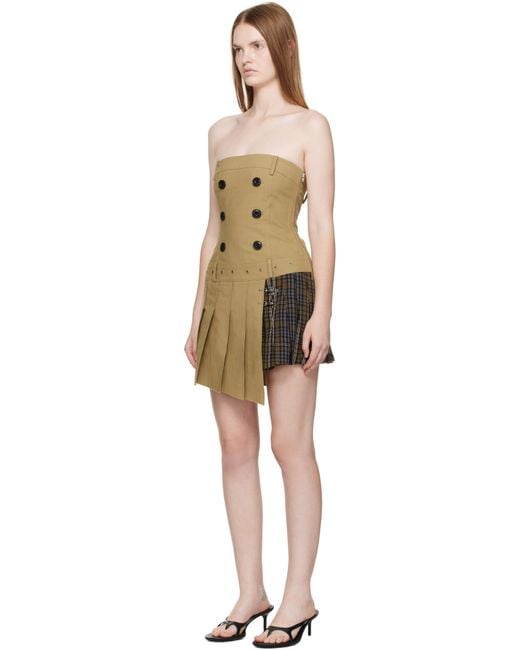 ANDERSSON BELL Black Double Pleats Trench Minidress