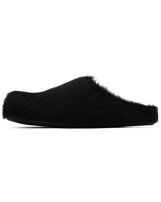 Marni Black Fussbett Sabot Loafers for men