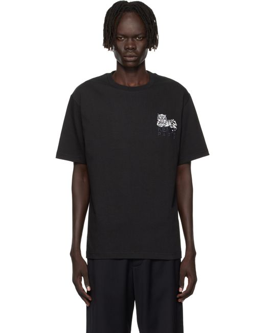 T-Shirt Noir À Logo Happy Tiger Brodé KENZO pour homme en coloris Black