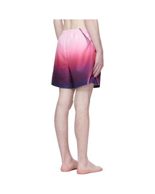 Casablanca Pink Gradient Printed Shorts for men