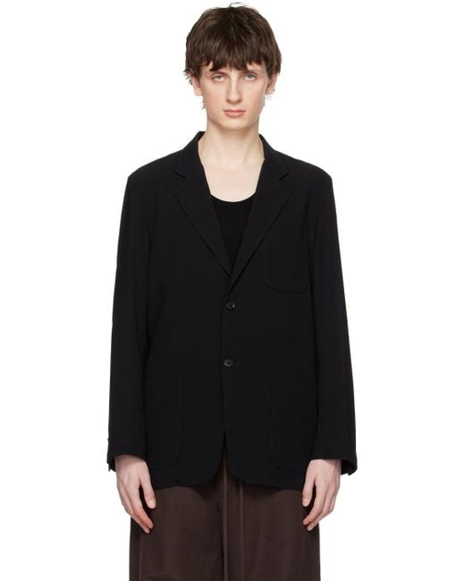 Auralee Black Viyella Blazer for men