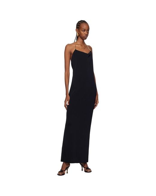Bottega Veneta Black Chain Maxi Dress