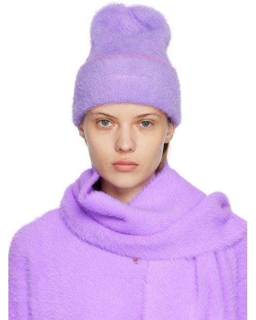 Jacquemus Purple Hats Le Bonnet Neve Polyamide Mauve