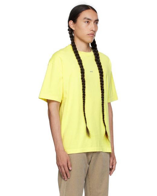 A.P.C. . Yellow Kyle T-shirt for men