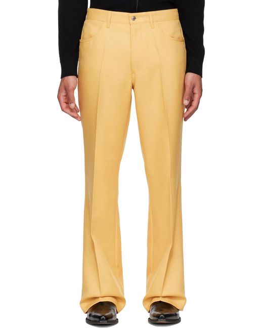 Second/Layer Yellow Valluco Trousers for men