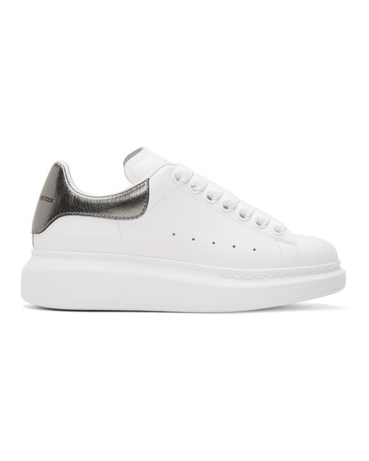 Alexander McQueen Multicolor White And Gunmetal Oversized Sneakers
