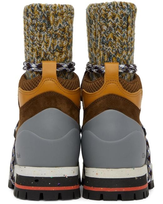 【関税込み】Chloe マルチカラー Nikie ブーツ Chloe Nikie Ankle Boots in Multicolor Beige 1 | FWRD