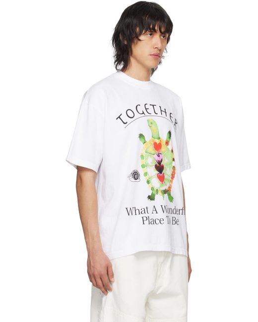 ONLINE CERAMICS White Together Turtle T-shirt for men