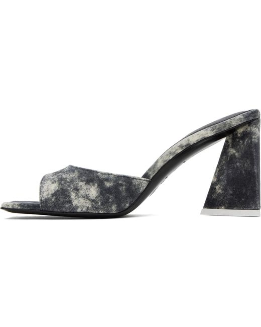 Mules mini devon grises The Attico en coloris Black