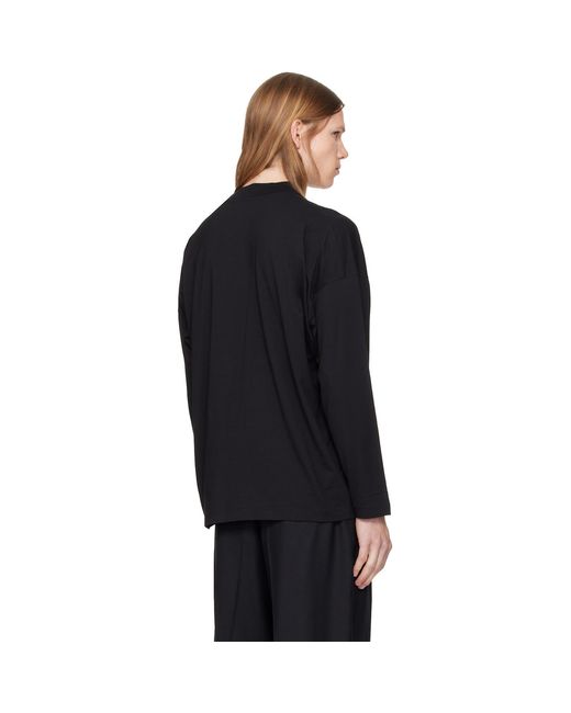 Jil Sander Black Cotton Mock-Neck T-Shirt for men