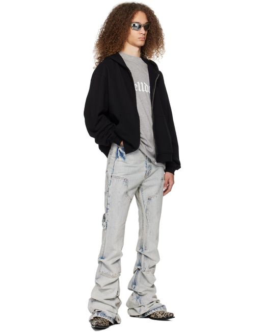 we11done White Blue Wave Jeans for men