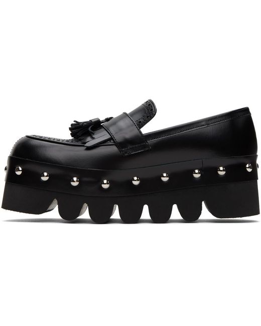 Tao Comme Des Garçons Black Glossy Steer Loafers