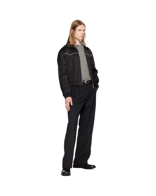 Ernest W. Baker Black Buckle Belt for men
