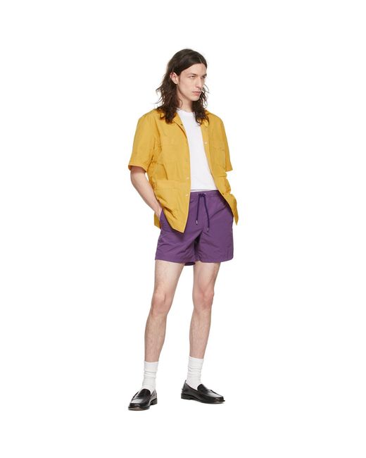 Aspesi Multicolor Purple Flying Dutchman Shorts for men