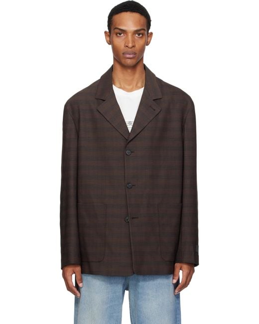MM6 by Maison Martin Margiela Black Check Blazer for men