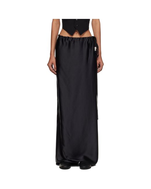 Ann Demeulemeester Black Eveline Long Bias Maxi Skirt