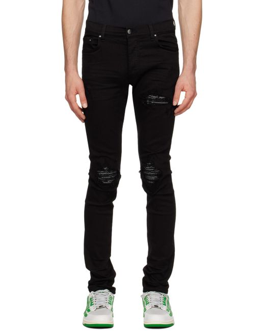Amiri Black Crystal Mx1 Jeans for men