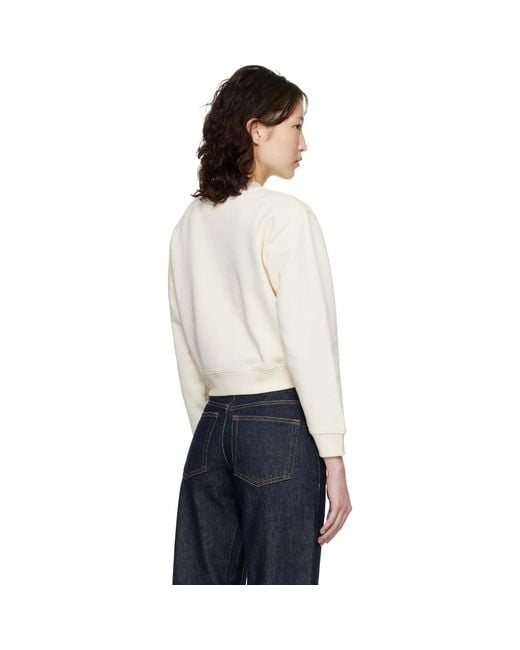 Maison Kitsuné Black Off- Paris' Cropped Sweatshirt