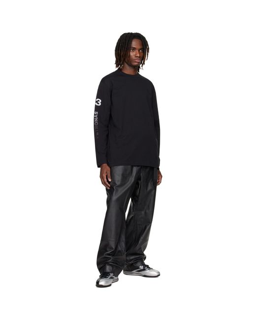 Y-3 Black Mercedes-Amg F1 Edition Chaos Logo T-Shirt for men